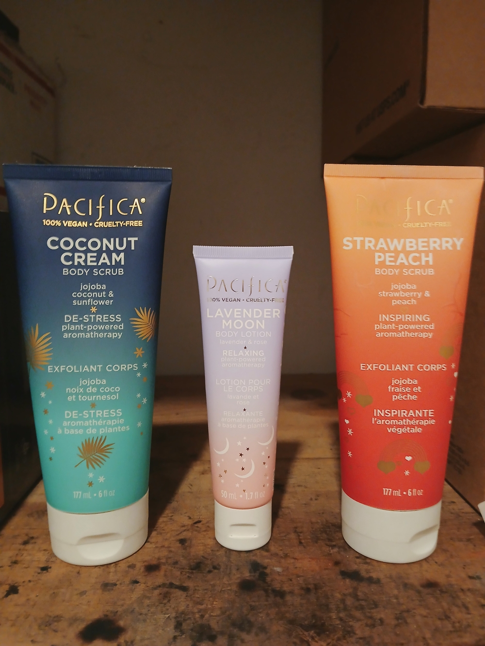 Pacifica Lavender Moon Body Lotion And 2 Body Scrubs